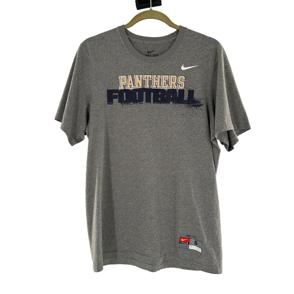 Nike Panthers Football NFL Gray Dri-Fit T-Shirt‎ Mens Small Athletic Sports Tee
